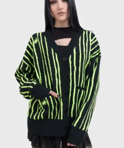 Beetlejuice Intarsia Cardigan