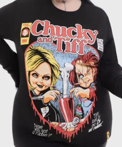 Alternative view of Chucky y Tiff Forever - Sudadera Ligera