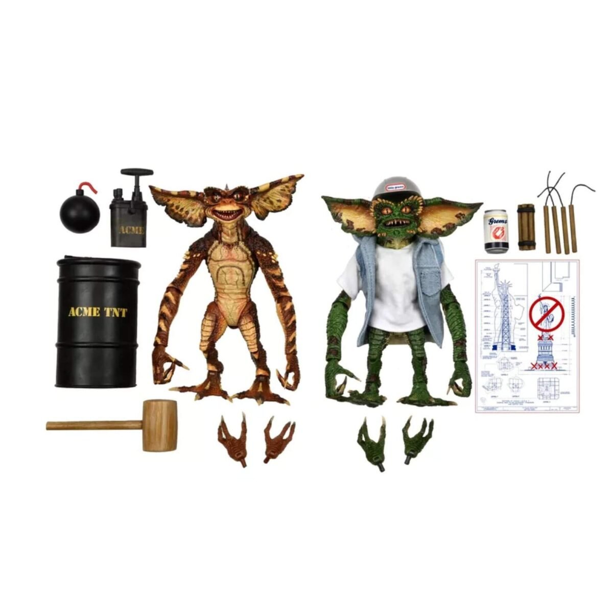 Gremlins 2 Demolition Gremlin Figura de Acción a Escala 7″ Paquete de 2 NECA