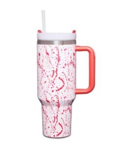 Blood Splatter Vaso Termico De Viaje Con Popote