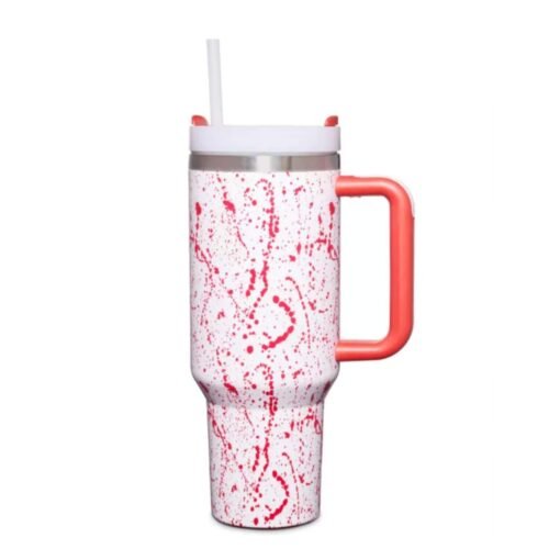 Blood Splatter Vaso Termico De Viaje Con Popote