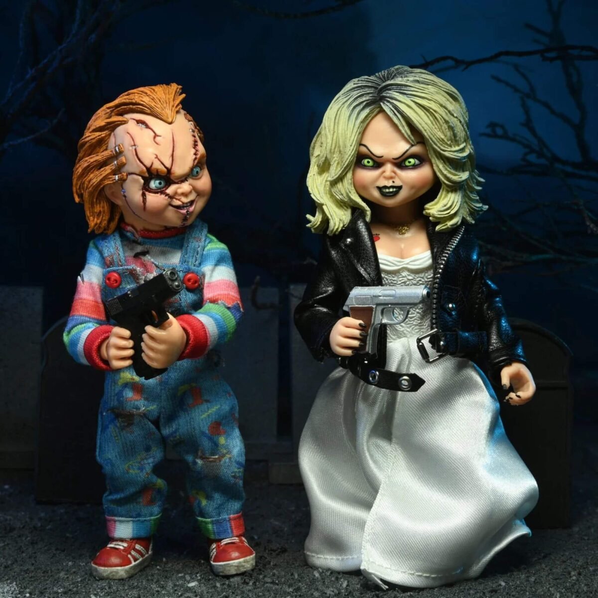 Bride of Chucky - Chucky y Tiffany Ropa Tela -​ Figura Escala 8" 2-Pack NECA