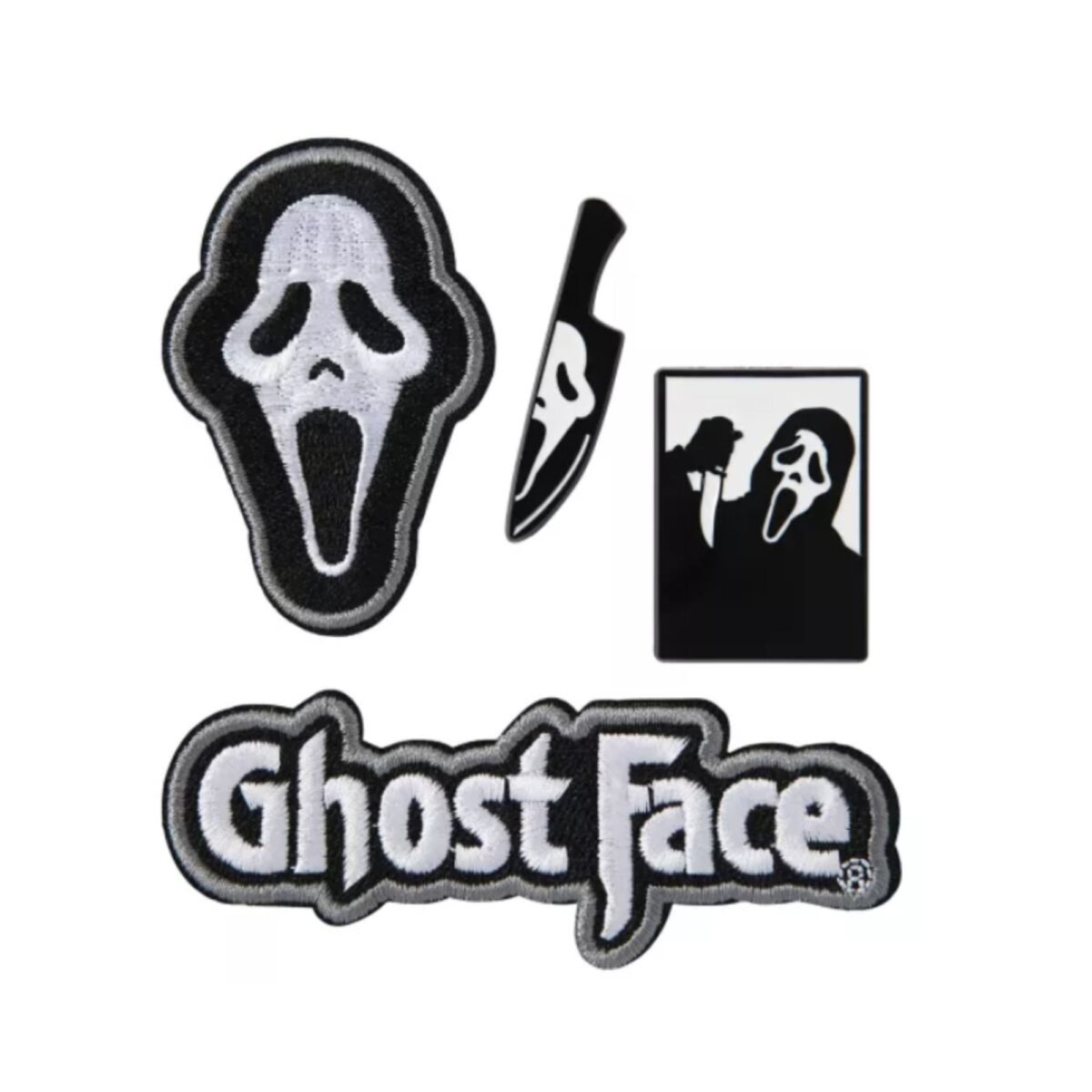 Conjunto de Parches y Pines GhostFace