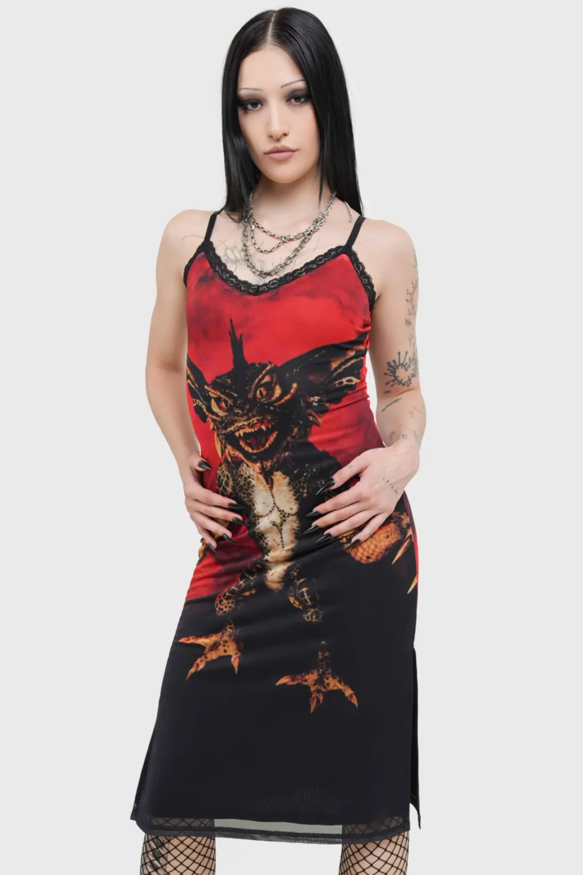 Gremlin Mohawk Mesh Vestido KILLSTAR