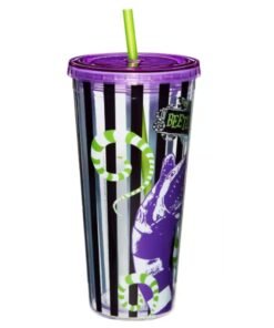 Beetlejuice Worm Vaso con Popote 20oz/591ml aprox.