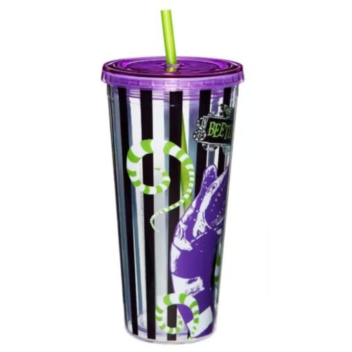 Beetlejuice Worm Vaso con Popote 20oz/591ml aprox.