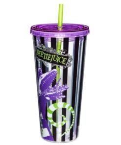 Beetlejuice Worm Vaso con Popote 20oz/591ml aprox.