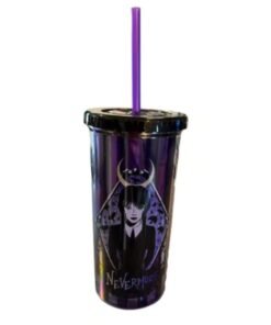Wednesday Vaso Con Popote Nevermore