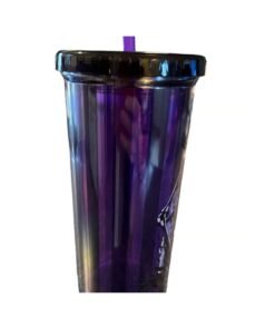 Wednesday Vaso con Popote "Nevermore" 20oz/591ml aprox.