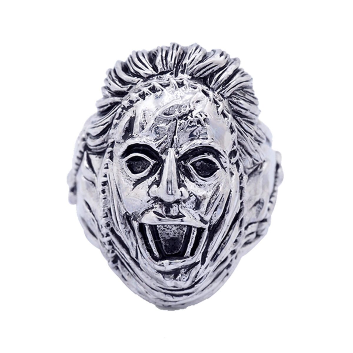 Texas Chainsaw Massacre Leatherface - Anillo de Laton chapado en Plata