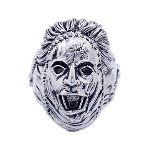 Texas Chainsaw Massacre Leatherface - Anillo de Laton chapado en Plata