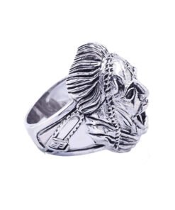 Alternative view of Texas Chainsaw Massacre Leatherface - Anillo de Laton chapado en Plata