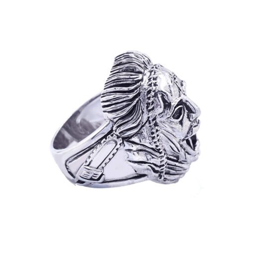 Texas Chainsaw Massacre Leatherface - Anillo de Laton chapado en Plata - Image 2