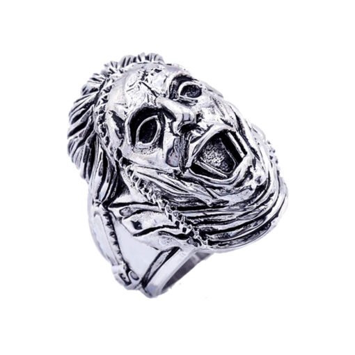 Texas Chainsaw Massacre Leatherface - Anillo de Laton chapado en Plata - Image 4