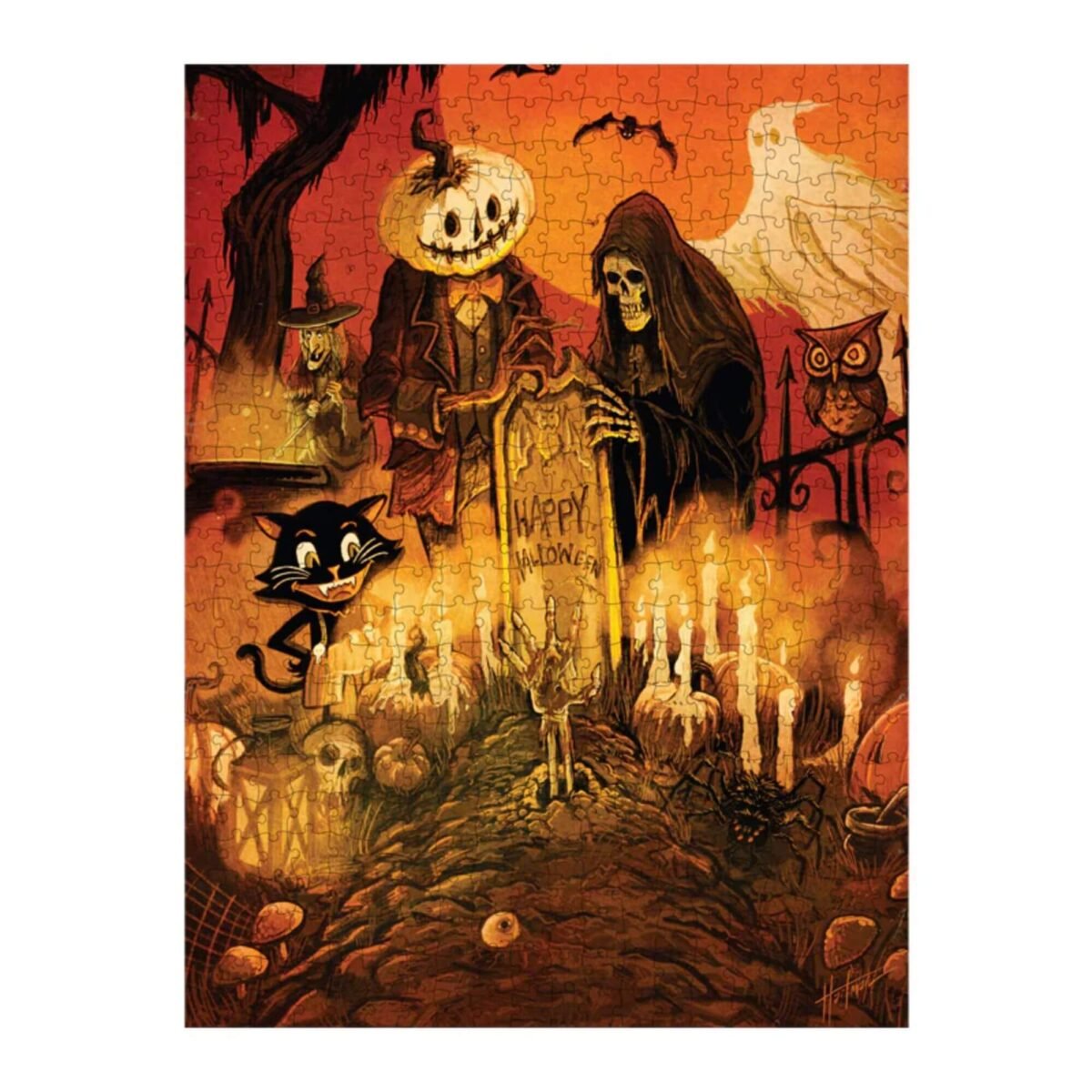 Rompecabezas Halloween en el Cementerio