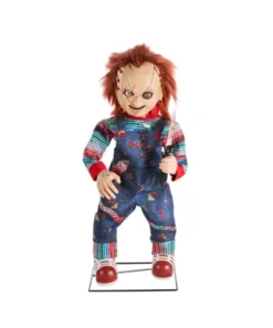 Alternative view of Chucky Scarred Animatrónico