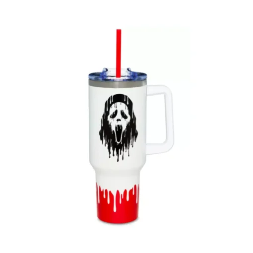 Ghostface Mantente Espeluznante Vaso Termico con Agarradera