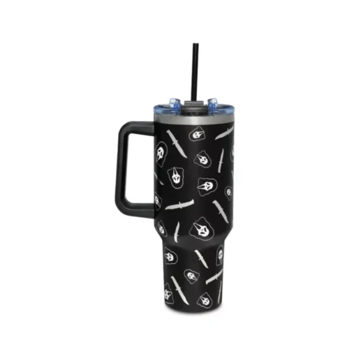 Ghostface Diseño Metálico Vaso Termico con Agarradera - Image 2
