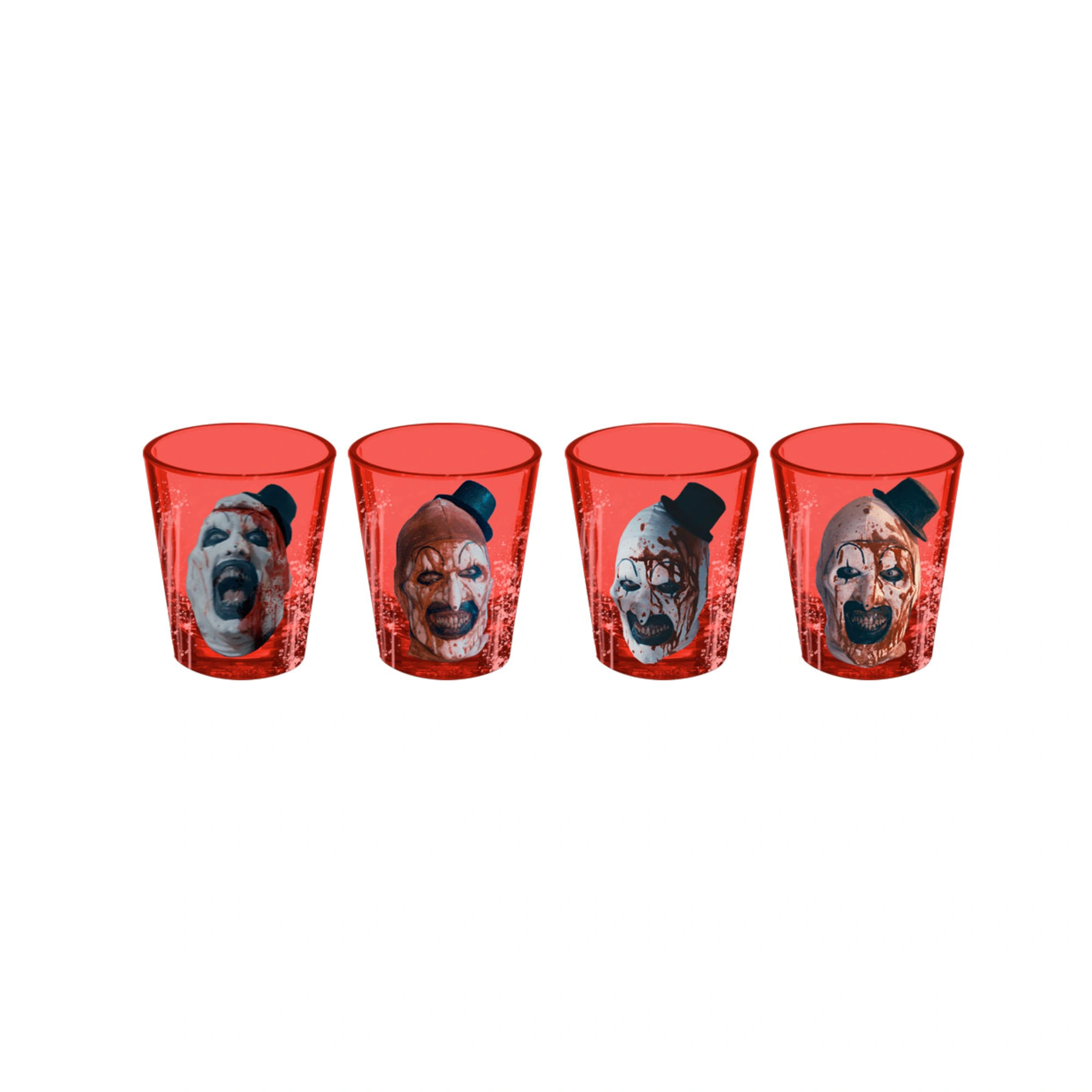 Art The Clown Terrifier Set de 4 Vasos 1 Art The Clown Terrifier Set de 4 Vasos